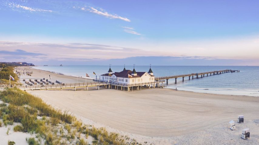 Strand Ahlbeck mit Seebrücke Strand Ahlbeck mit Seebrücke