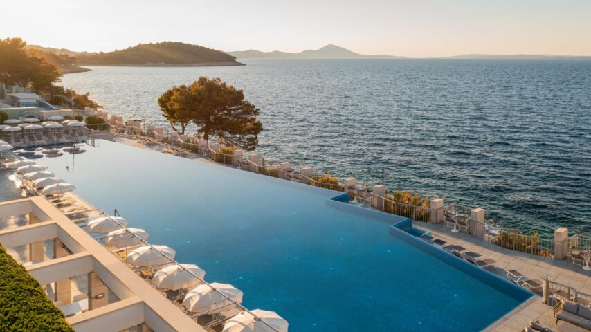 Sicht vom Pool aufs Meer, Hotel Punta Sicht vom Pool aufs Meer, Hotel Punta
