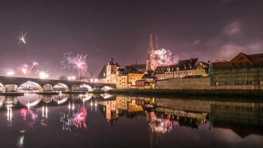 Feuerwerk, Stadt Prag