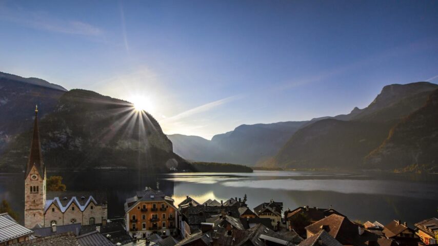 Hallstatt mit Hallstättersee Hallstatt mit Hallstättersee