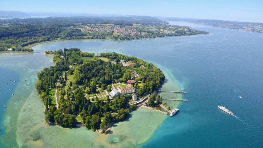 Insel Mainau aus der Vogelperspektive