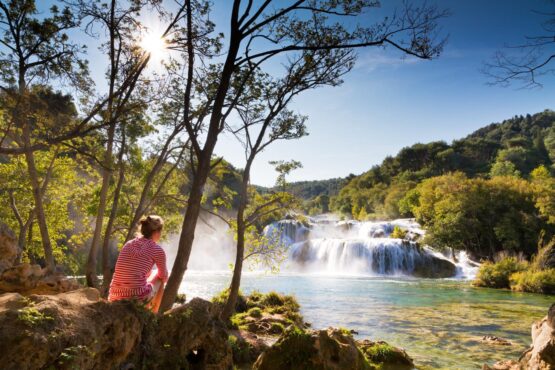 Wanderin im Nationalpark Krka Wanderin im Nationalpark Krka