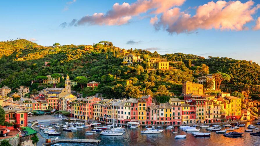 Stadt Portofino in Italien