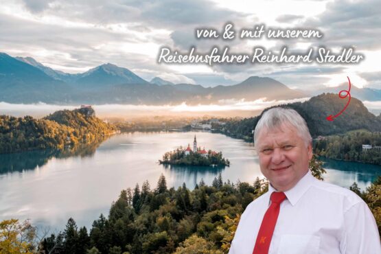 Reisebufahrer Reinhard Stadler begleitet die Reise