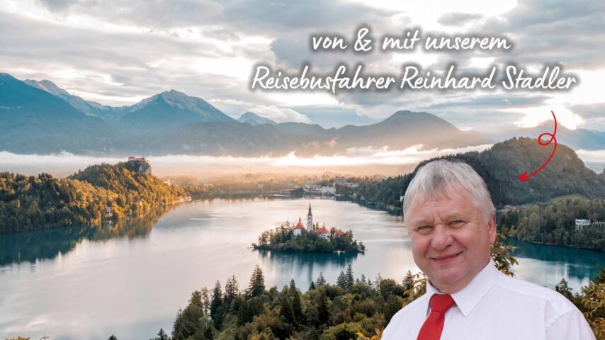 Reisebufahrer Reinhard Stadler begleitet die Reise