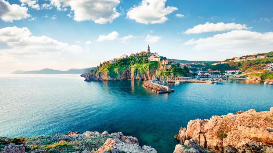 Blick auf die Stadt Krk