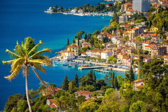 Bunte Häuser in Opatija, Kroatien Bunte Häuser in Opatija, Kroatien