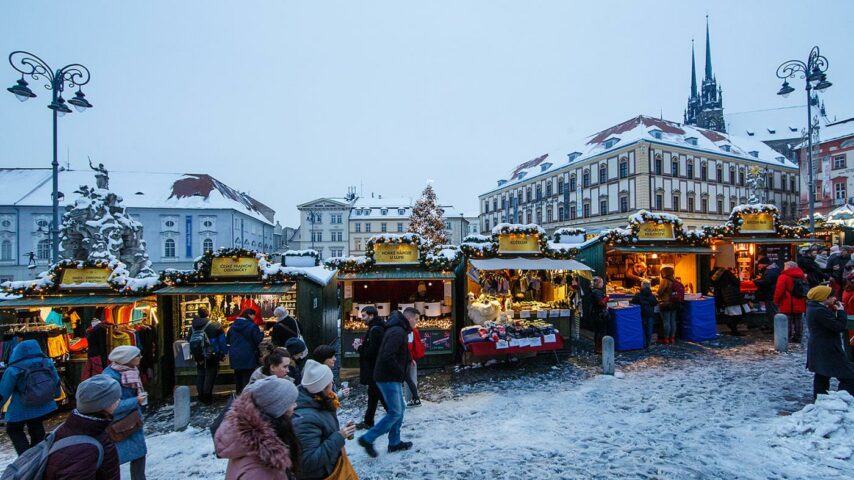 Hütten Weihnachtsmarkt Brünn Hütten Weihnachtsmarkt Brünn