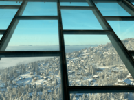 Oslo, Holmenkollen Skisprungschanze, Aussicht vom Sprungturm